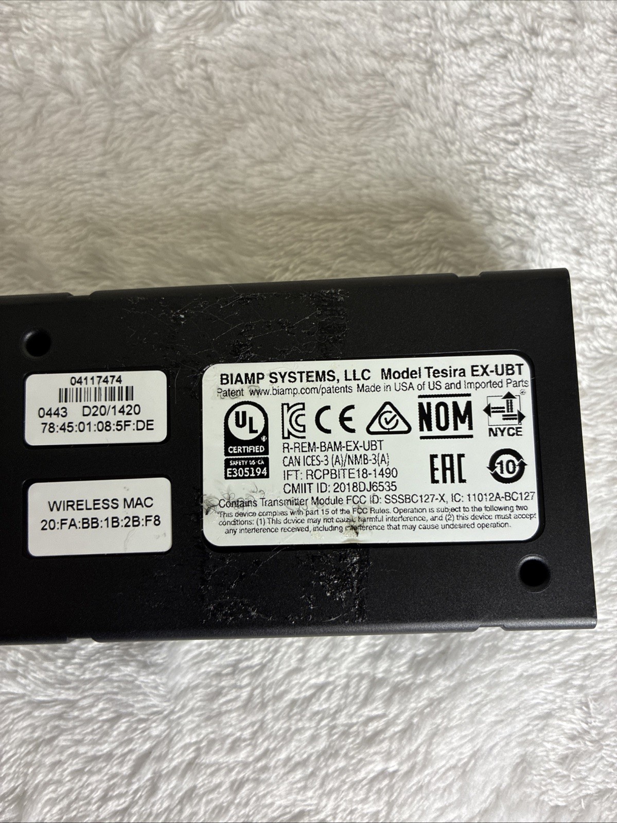 Biamp Tesira EX-UBT | USB & Bluetooth Expander