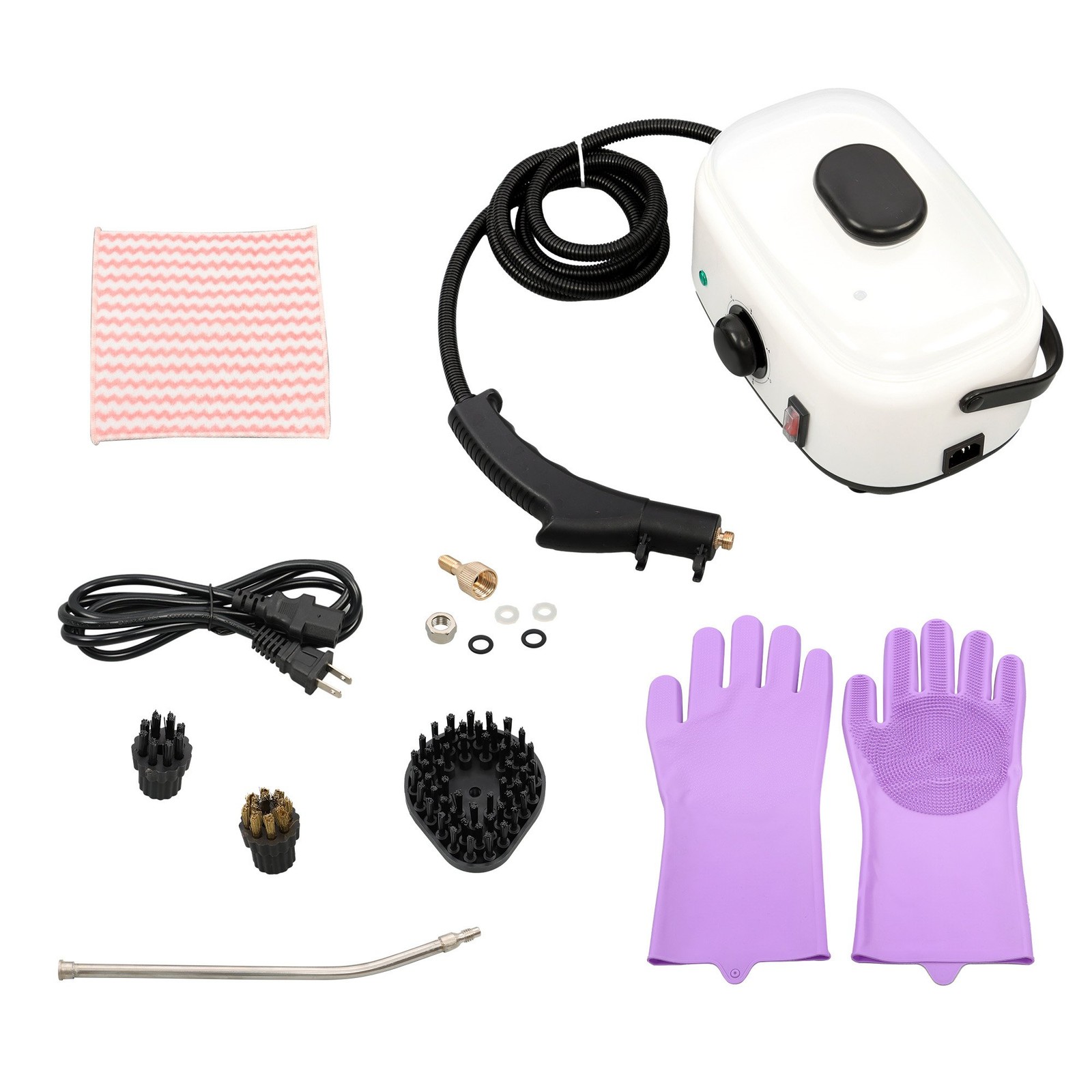 2500W Steam Cleaner 1500ml 110V Portable-Car Engine Degreasing&Tile Grout us