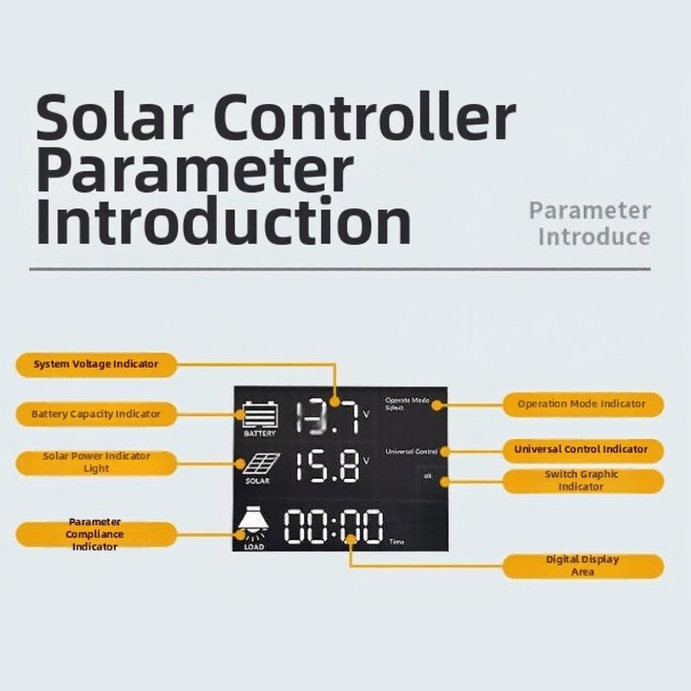 12V 24V 36V 48V Solar Charge Controller with For Intelligent Operating Modes