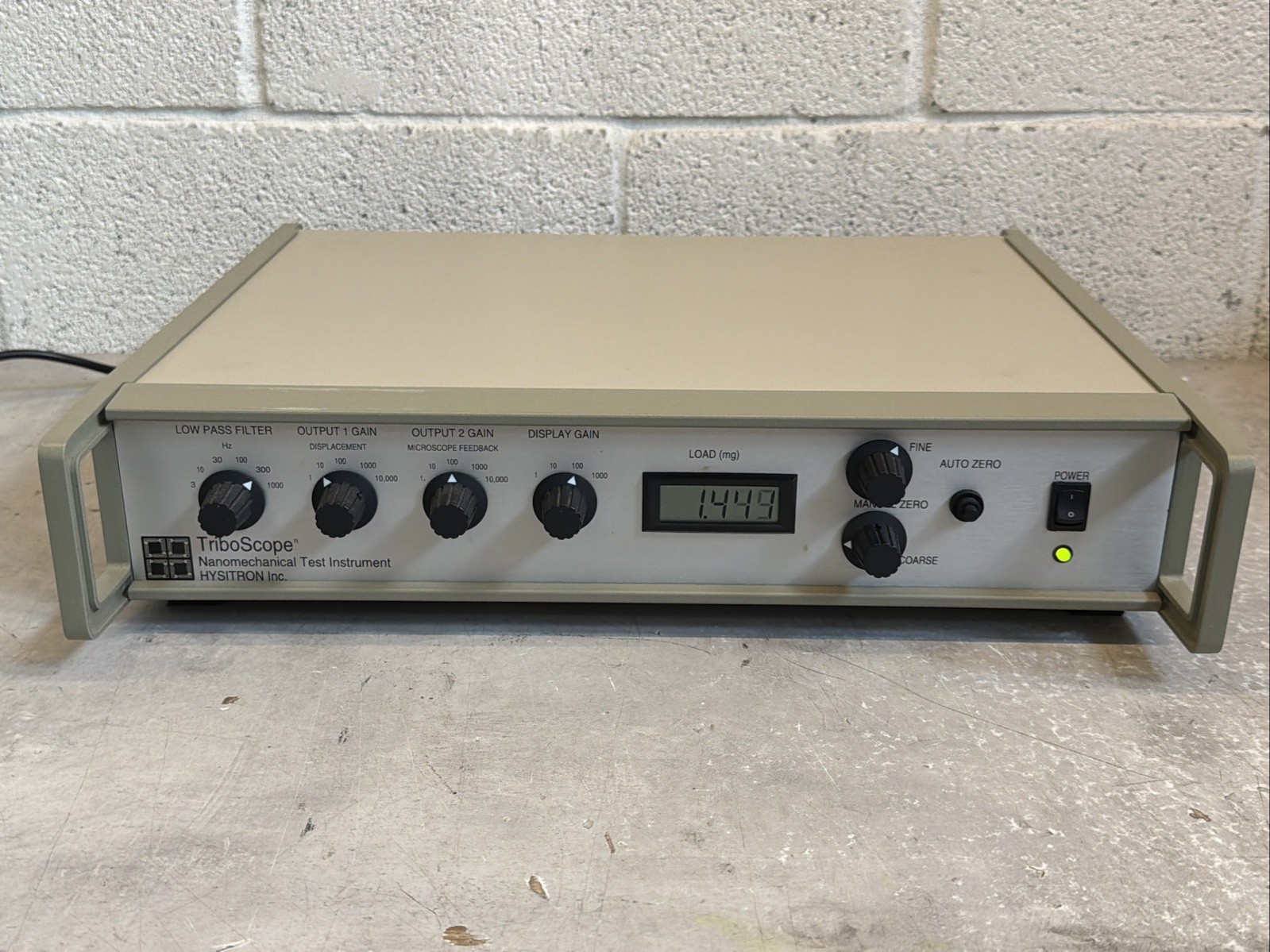 Hysitron TriboScope Nanomechanical Test Instrument Tested w/ Power Cable