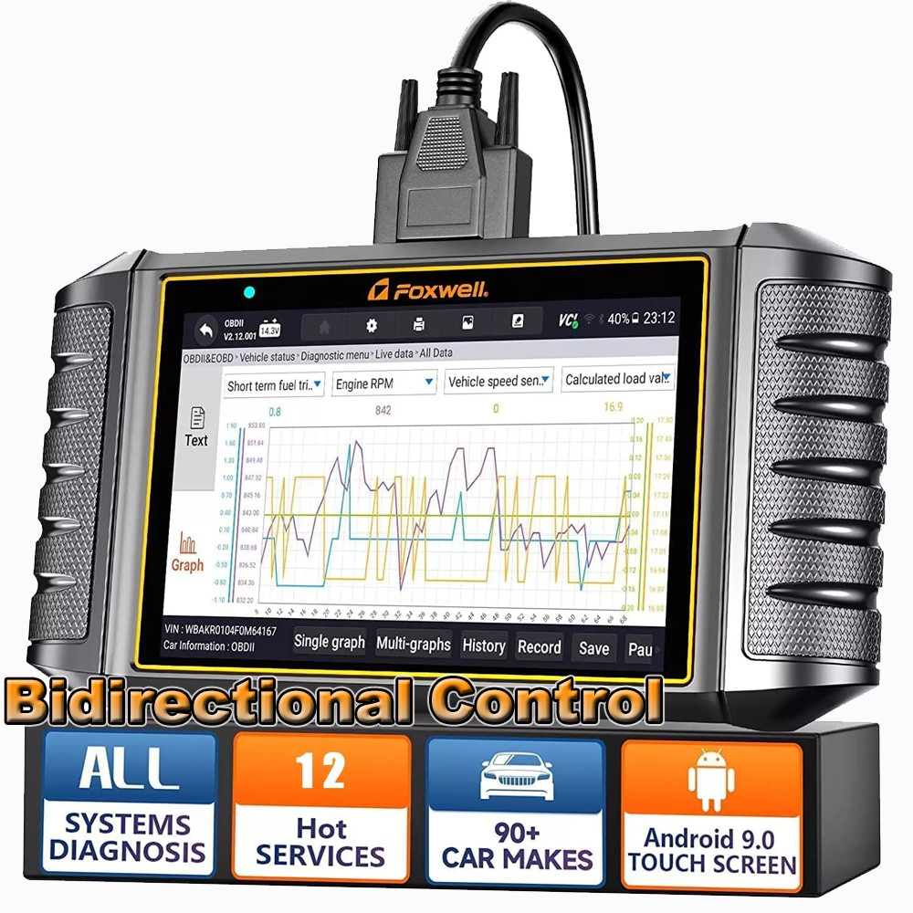FOXWELL NT726 Car OBD2 Scanner All System ABS TPMS EPB Oil DPF Reset Active Tes