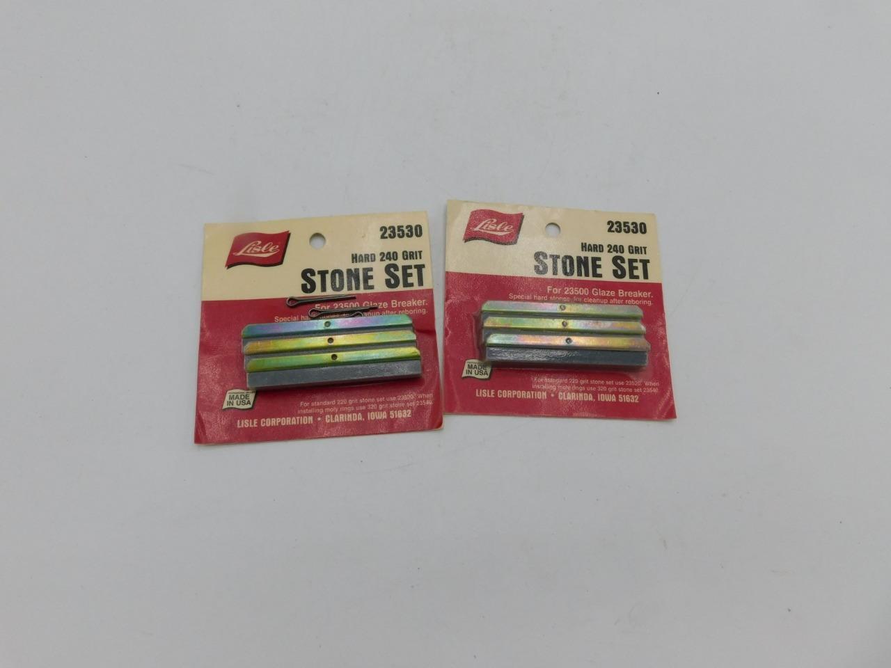2 Packs Lisle Hard 240 Grit Stone Set 23530 23500 Glaze Breaker NEW Free Ship