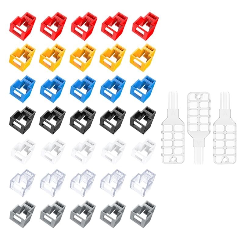 35 PCS RJ45 Network Port Security Lock with 3 Key Removable Cable Lock Kit