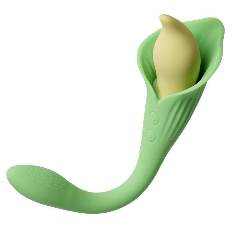 Cloud 9 Spathe Lily Dual Motor Vibrator Bendable Green Rechargeable