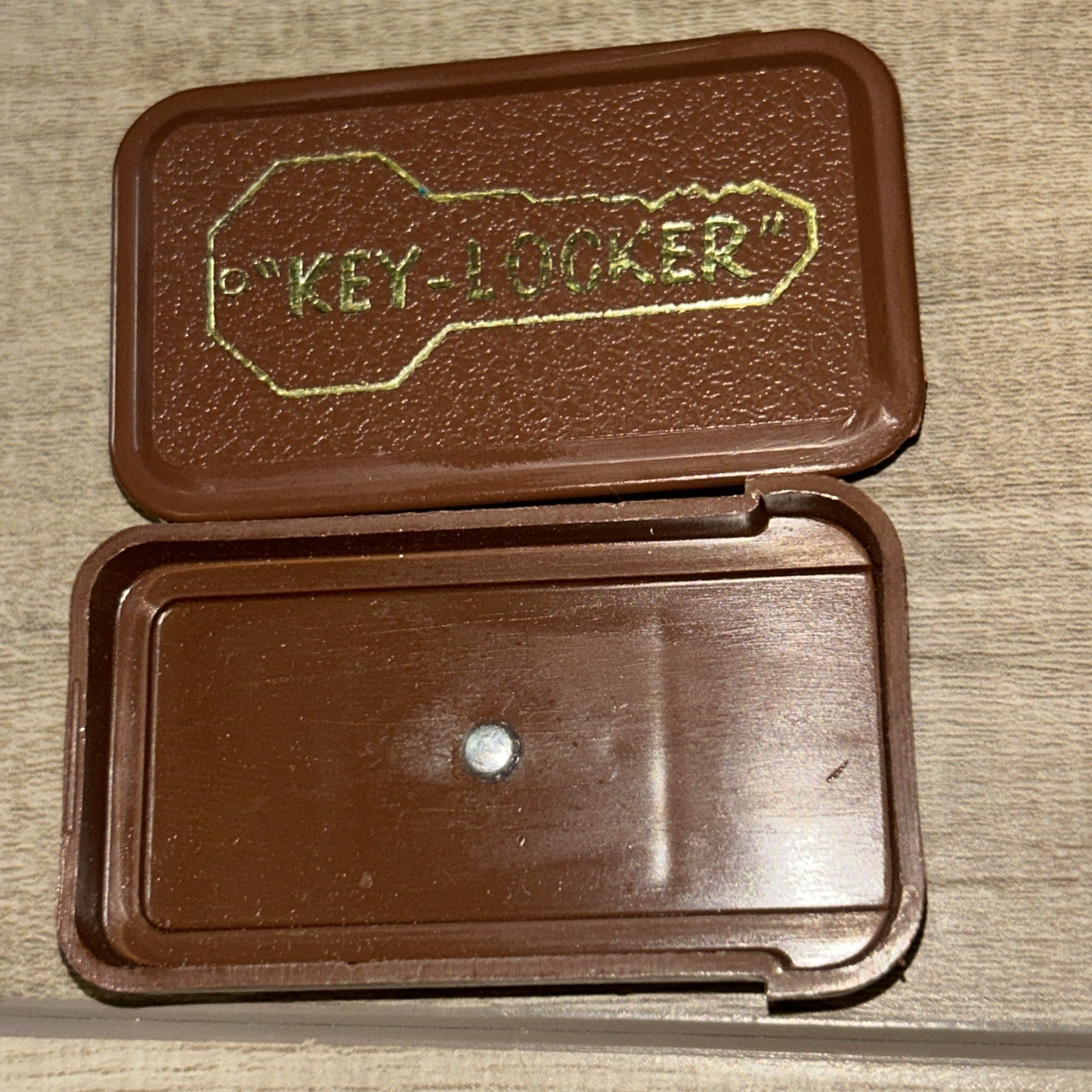 Vintage Key Locker Storage Plastic Box Magnetic Brown Nostalgic Hideaway