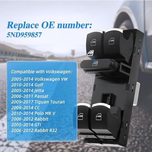 Power Window Master Control Switch Front Driver Side | Compatible with 2005