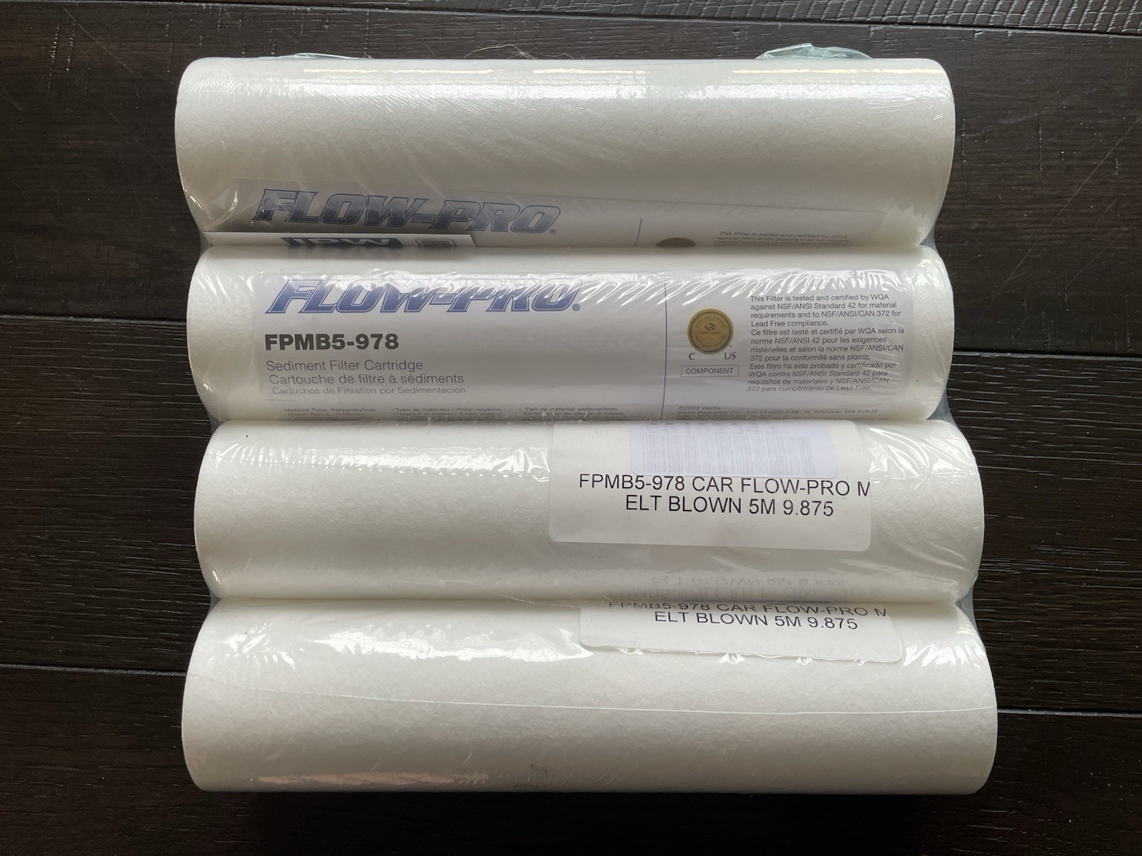 Flow-Pro FPMB5-978 Melt Blown Sediment Filter Cartridge 5 Micron Sealed 4pk
