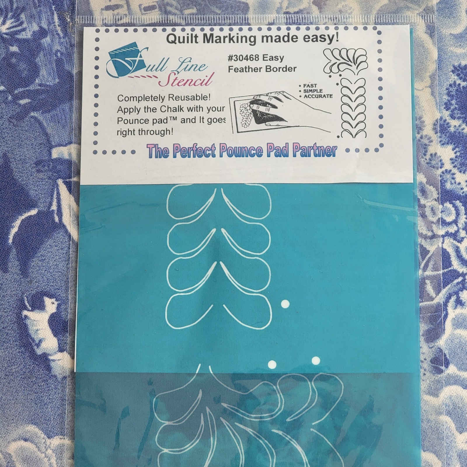 NIP Full Line Stencil #30468 Easy Feather Border Mexico