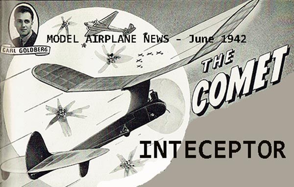 Model Airplane Plans (FF): Mini-Cepter 36" for .020 (Carl Goldberg Interceptor)