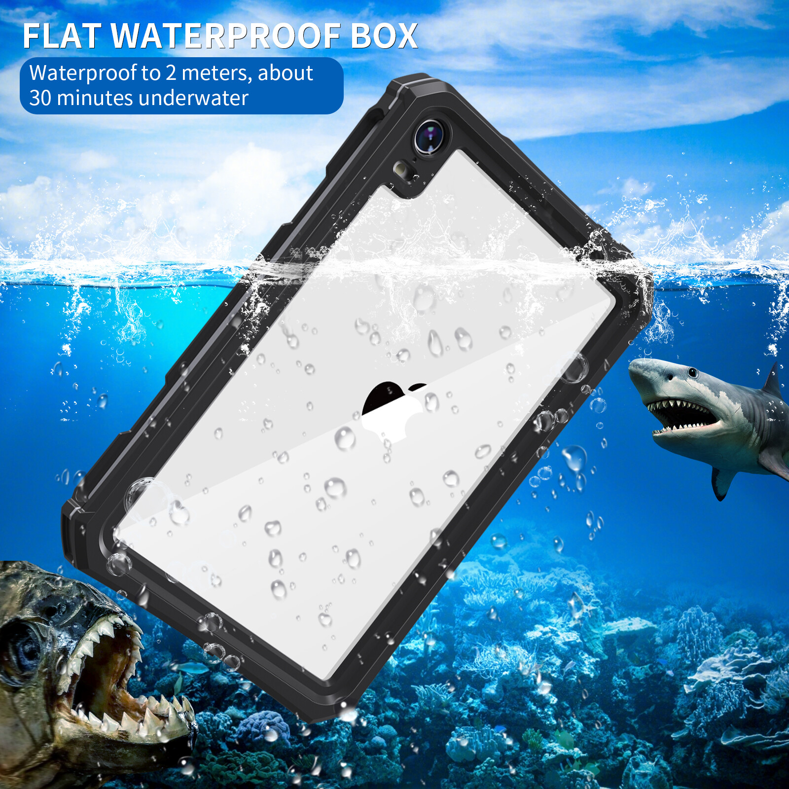 Waterproof Case For iPad Mini 6th Generation 8.3"Full Body Shockproof Pen Holder