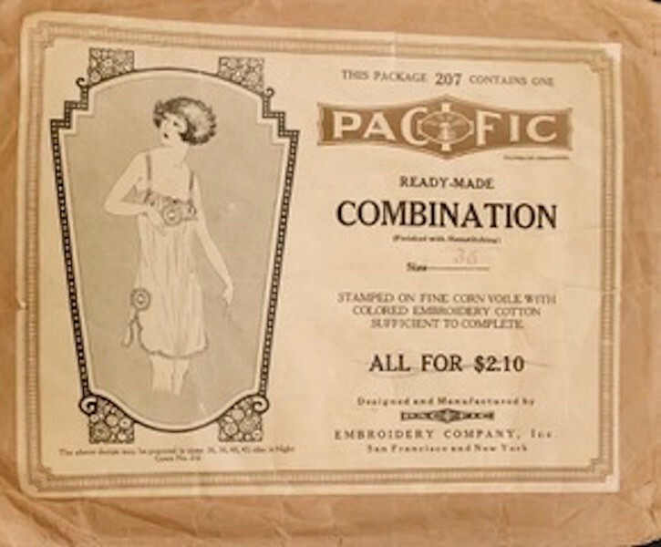 Rare Original Antique Ready Made Combination by Pacific Embroidery Co.