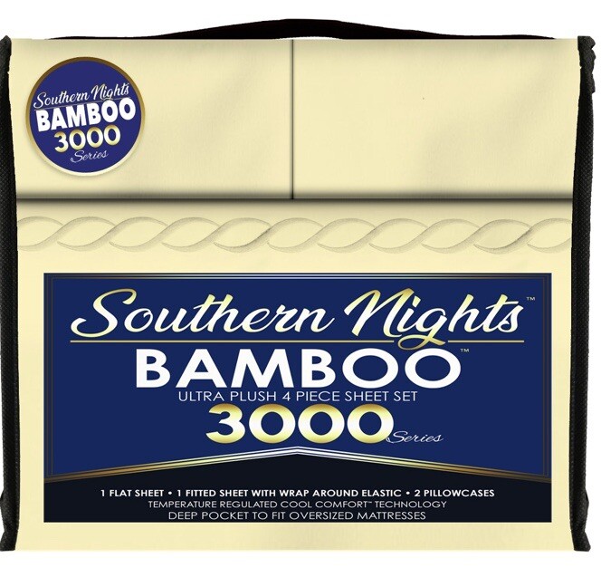 Southern Nights Bamboo 3000 4pc Sheet Set King Size