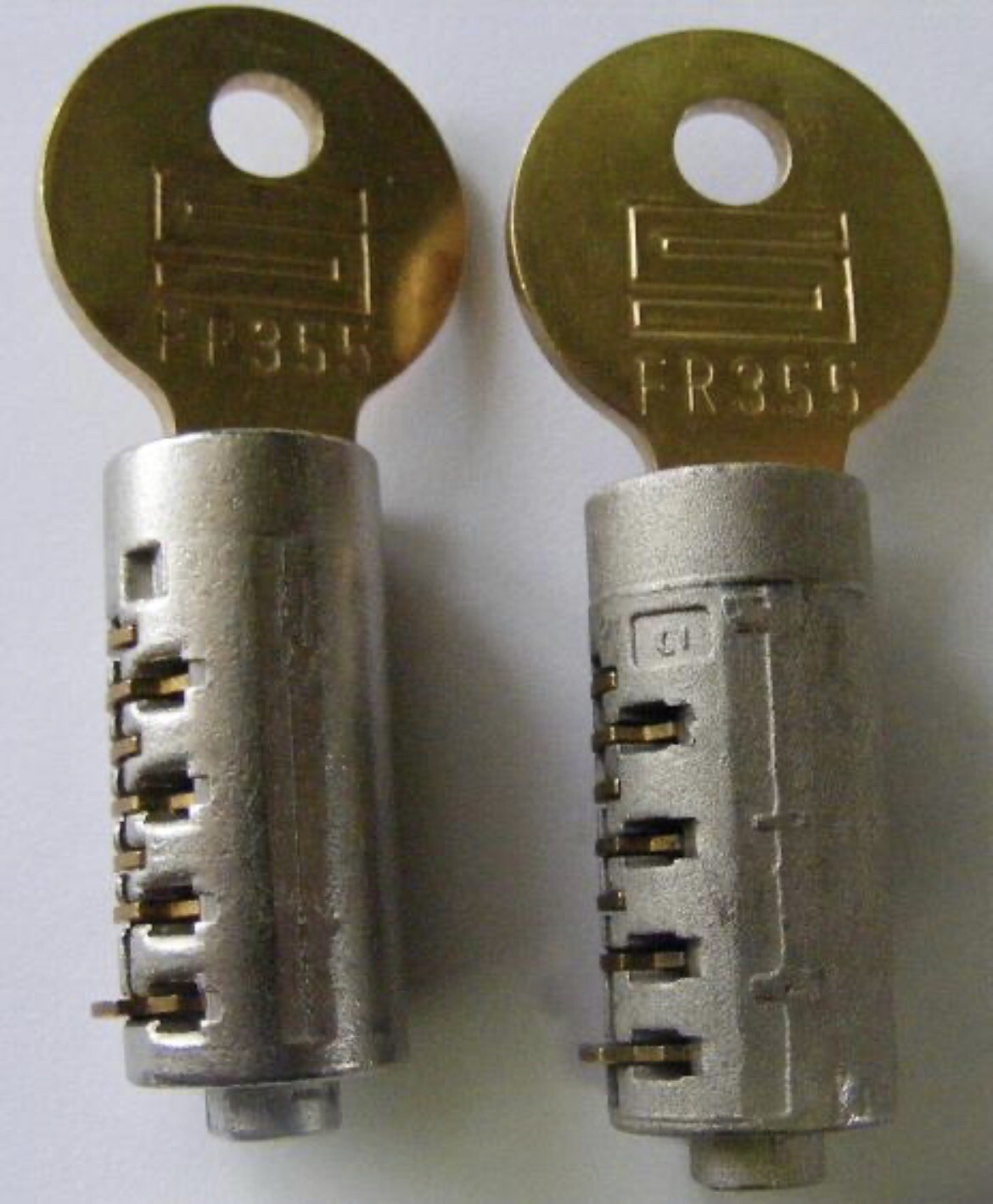 2 - Steelcase Desk Lock Cores Steelcase FR Lock Plugs With Keys Keyed Alike NEW