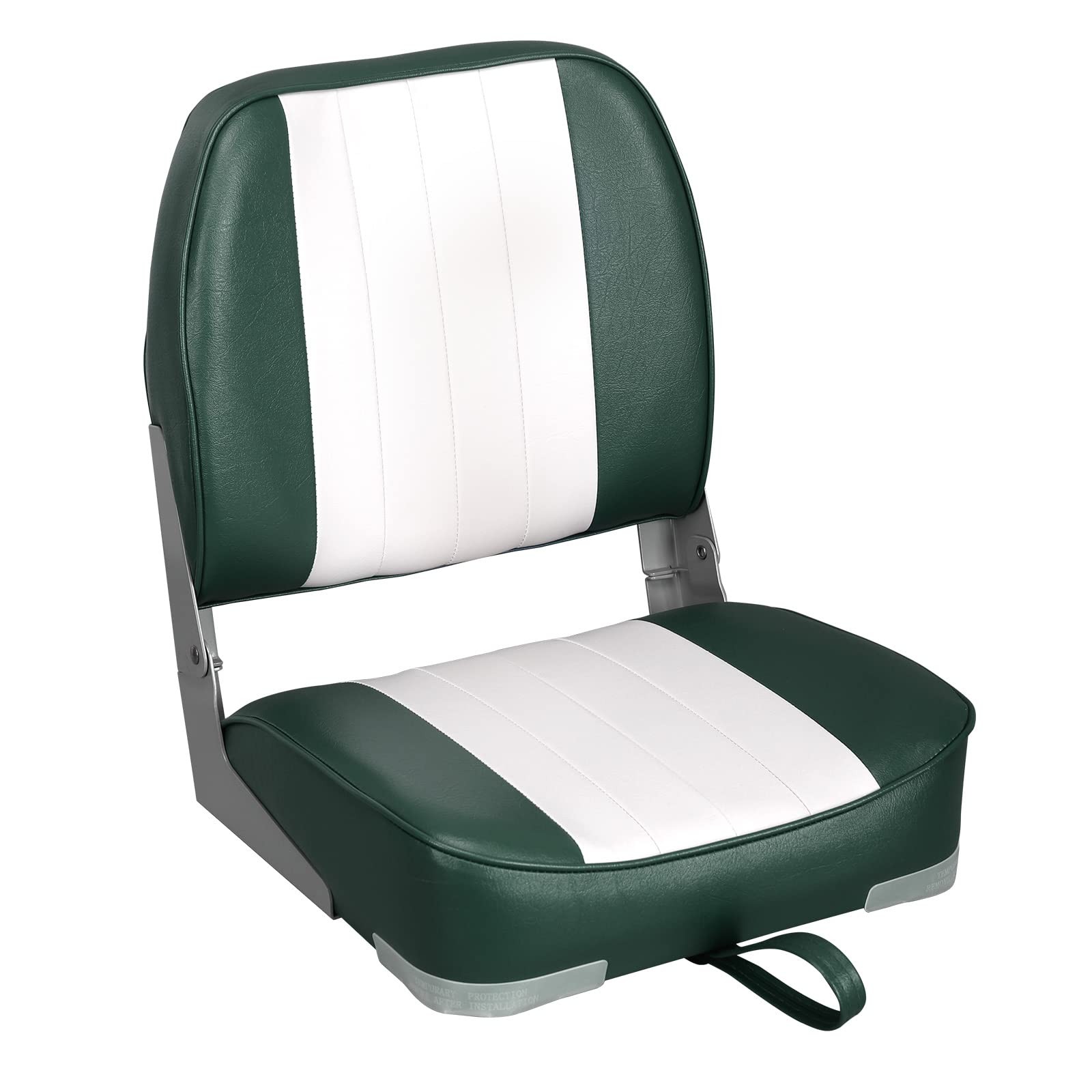 Deluxe Folding Marine Boat Seat (White/Green)