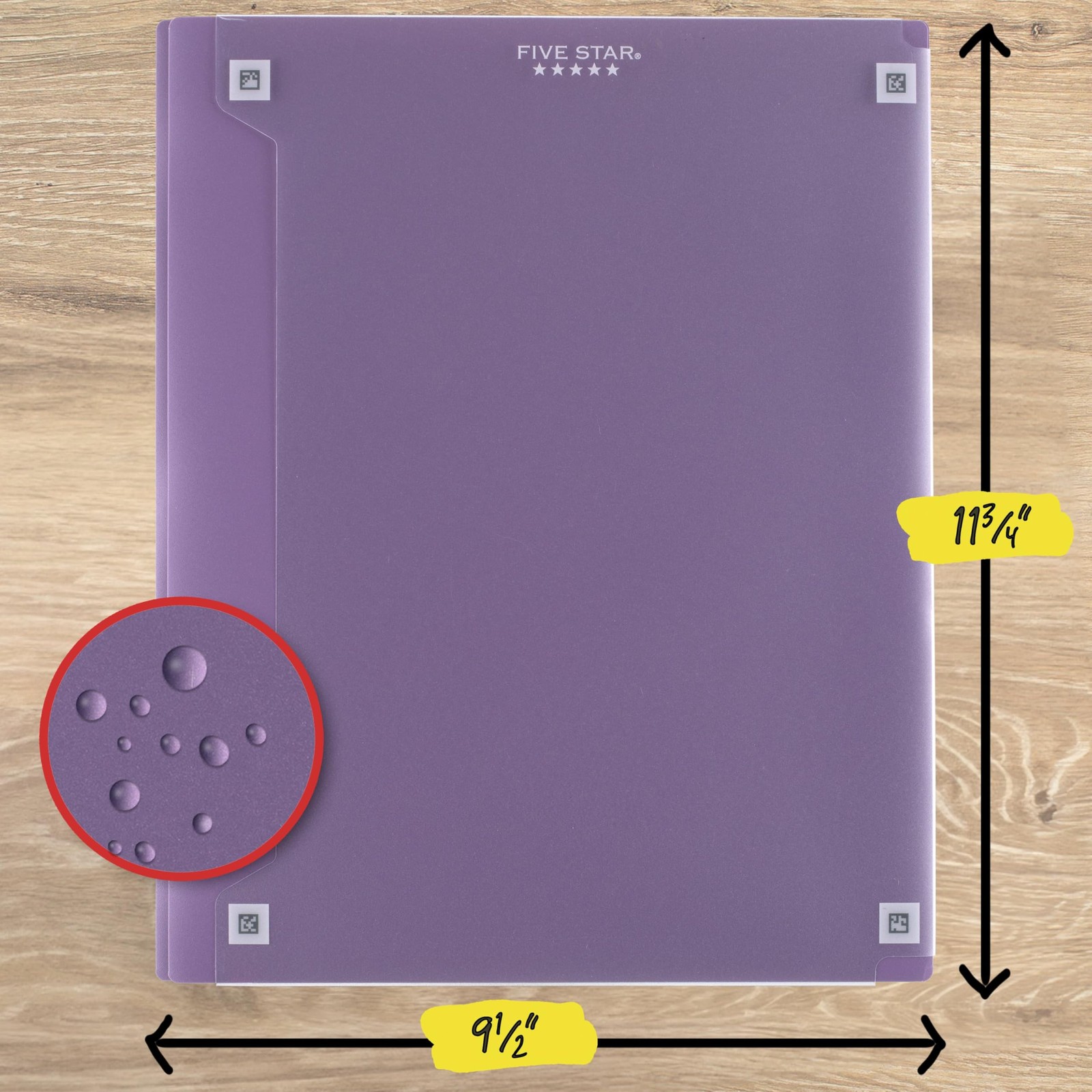 2-Pocket Folder + Study App, 4 Pack, Plastic Folder with Prong Fasteners and ...