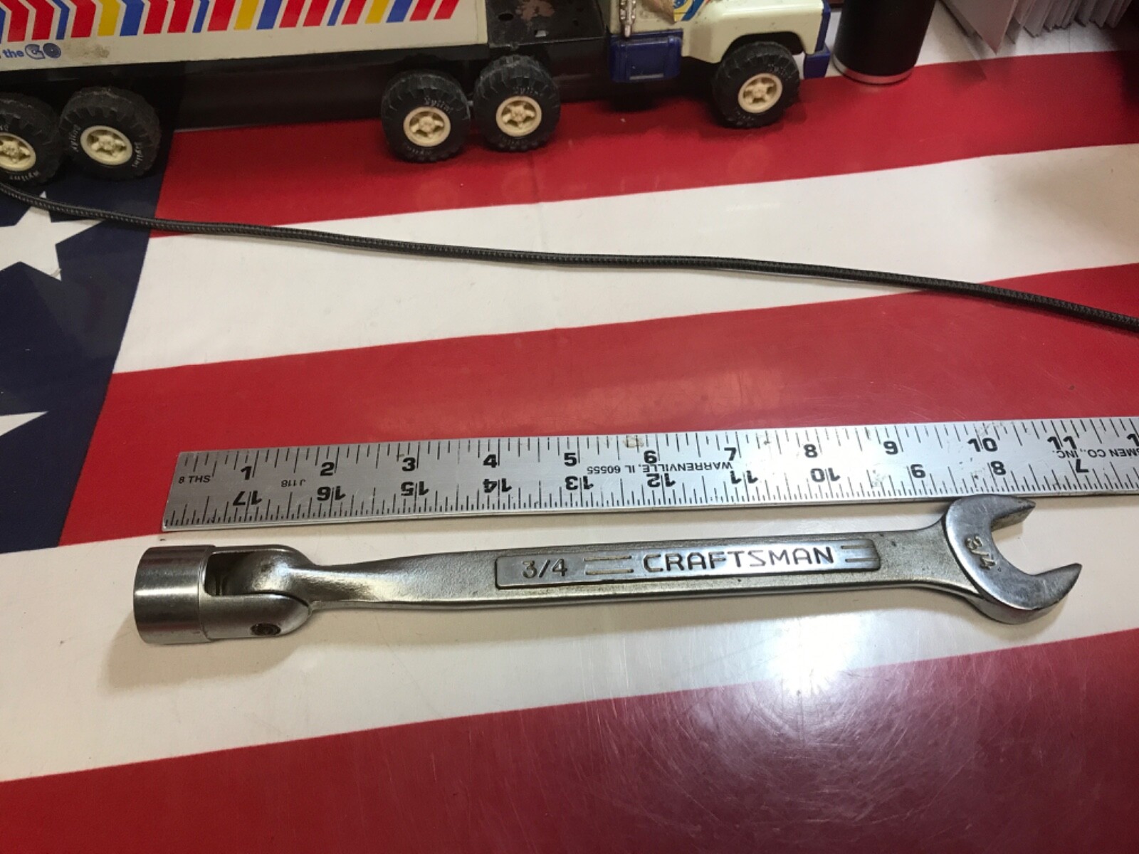 craftsman tools wrench 3/4" w/ socket "V" 42546 USA vintage WWWW