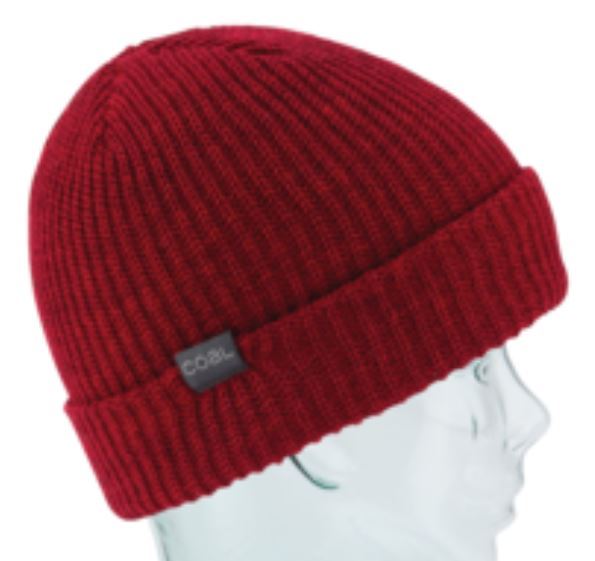 Coal Headwear THE STANLEY Unisex Acrylic Cuffed Beanie Dark Heather Red NEW