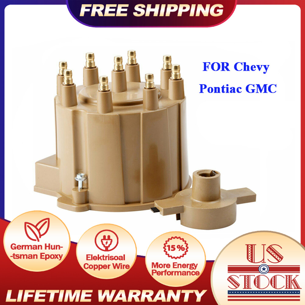 Distributor Cap & Rotor Button Kit For 1987-1995 GM Chevy GMC 305 350 454 8132
