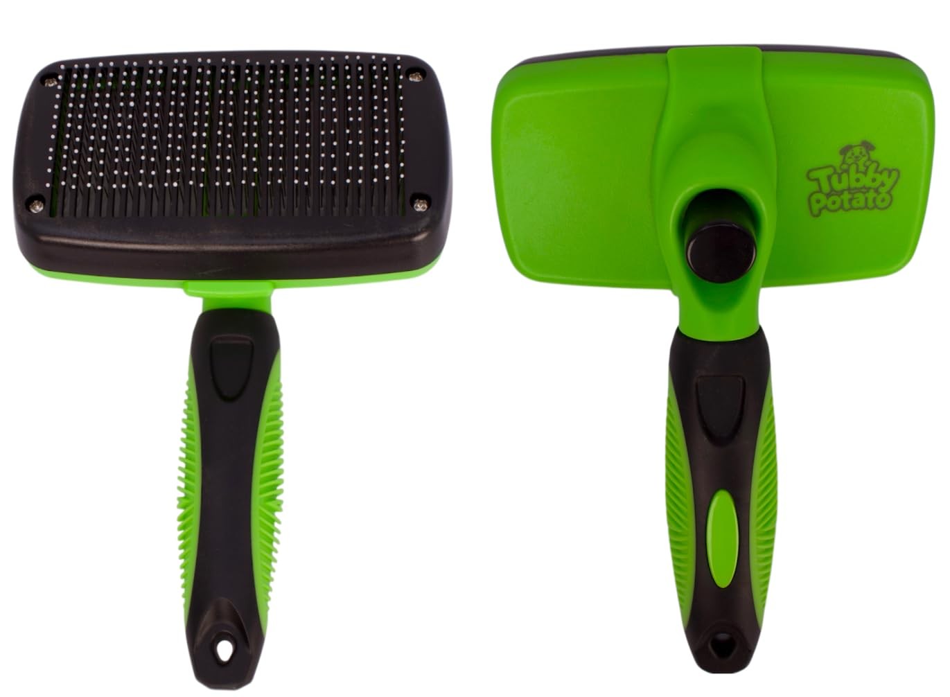 Tubby Potato™ Self Cleaning Slicker Brush - Deshedding Brush for Long and Sho...