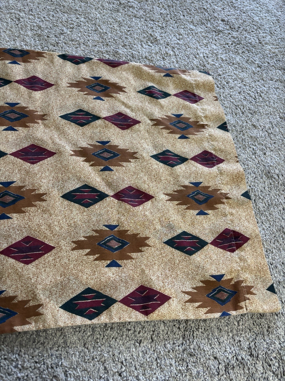 Vintage Thomaston Standard Size Pillowcase Geometric Shape Pattern