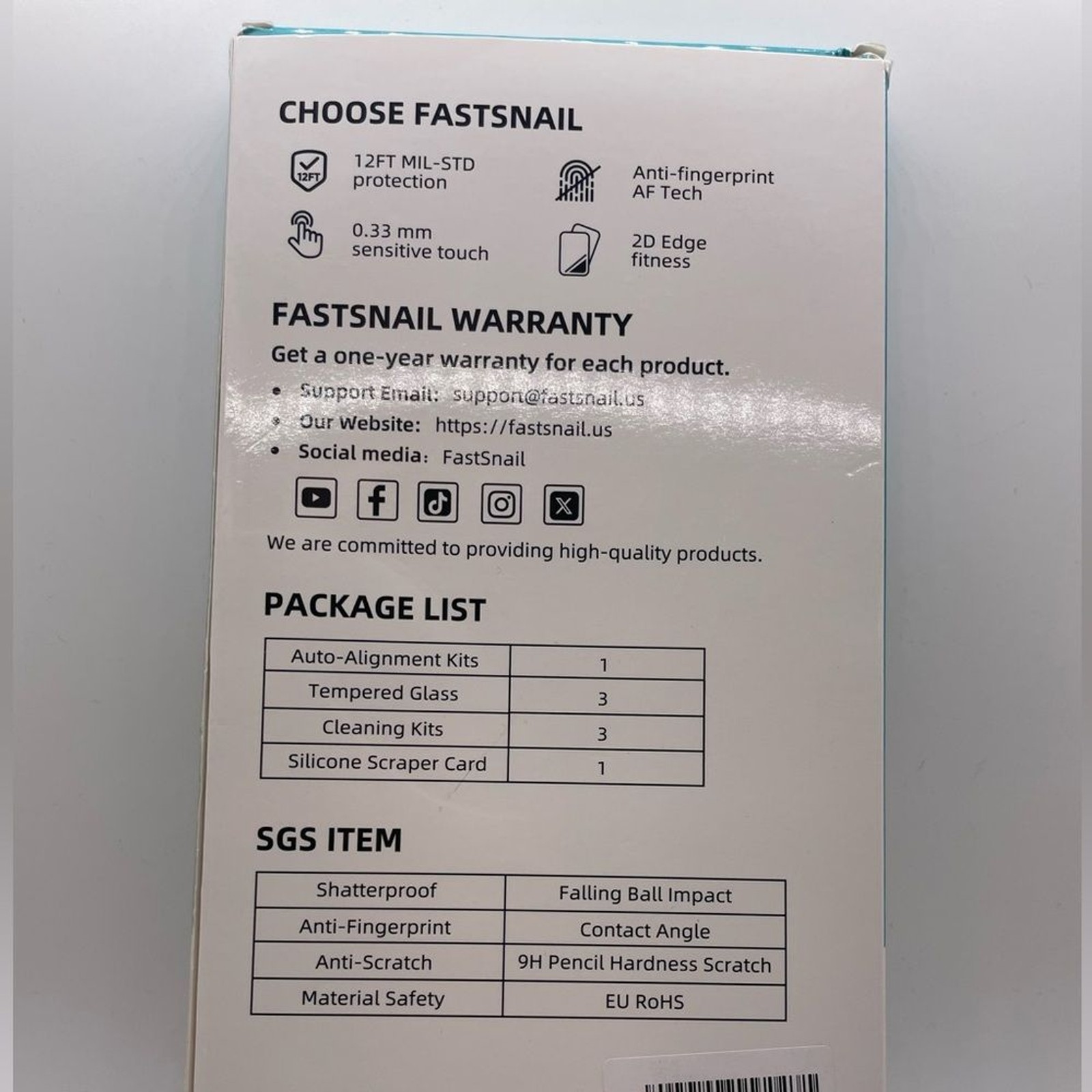 FastSnail 9H Glass Screen Protector for Switch 2 NIB Break Scratch Protect Game