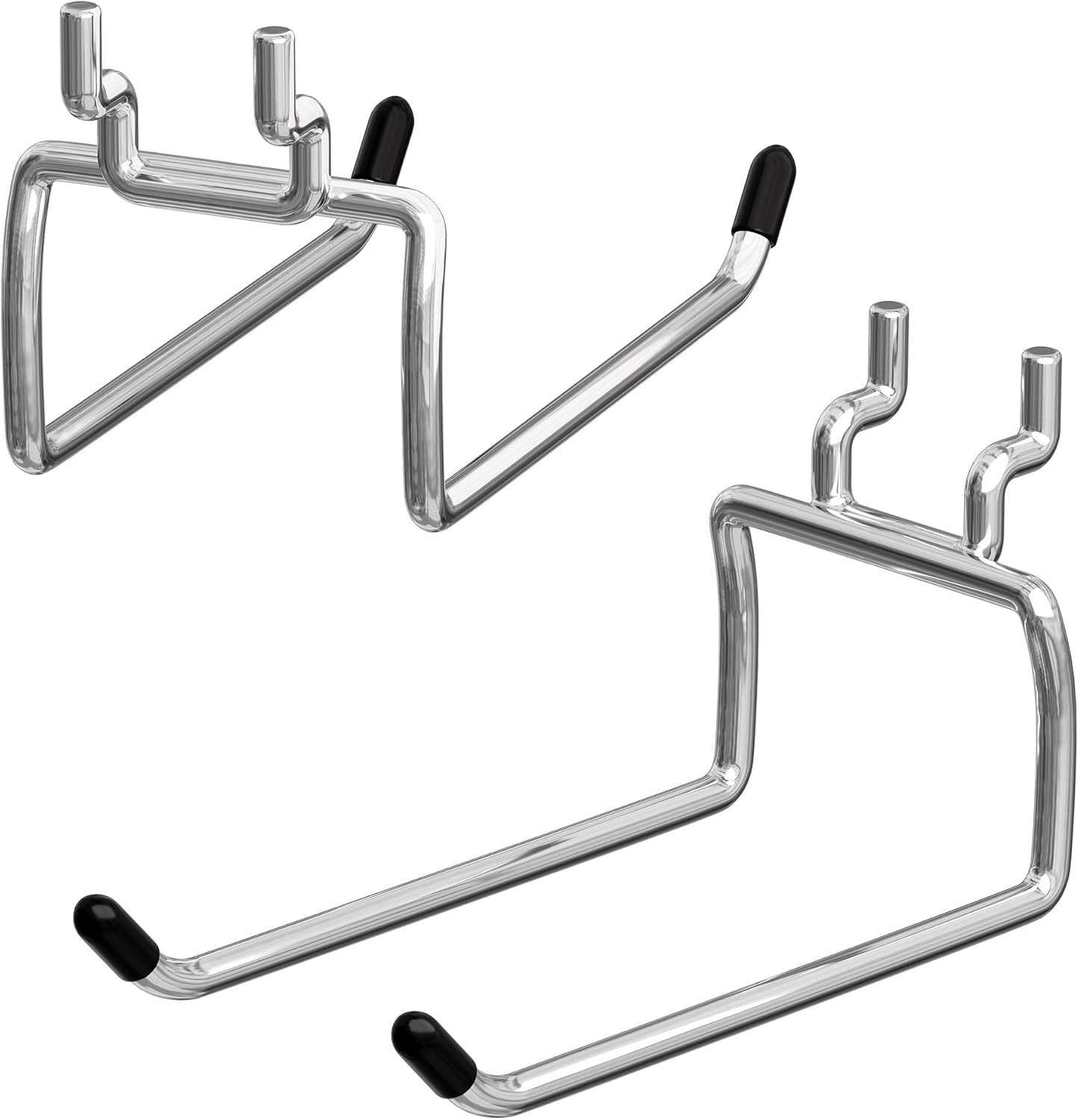 Durable 30 Pack Pegboard Hooks - 4 Inches, Tool-Free Installation, Silver Finish