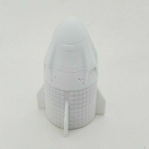 3D Printed 1/144 SpaceX Dragon Crew Capsule Display Prop 2.2" White PLA Plastic