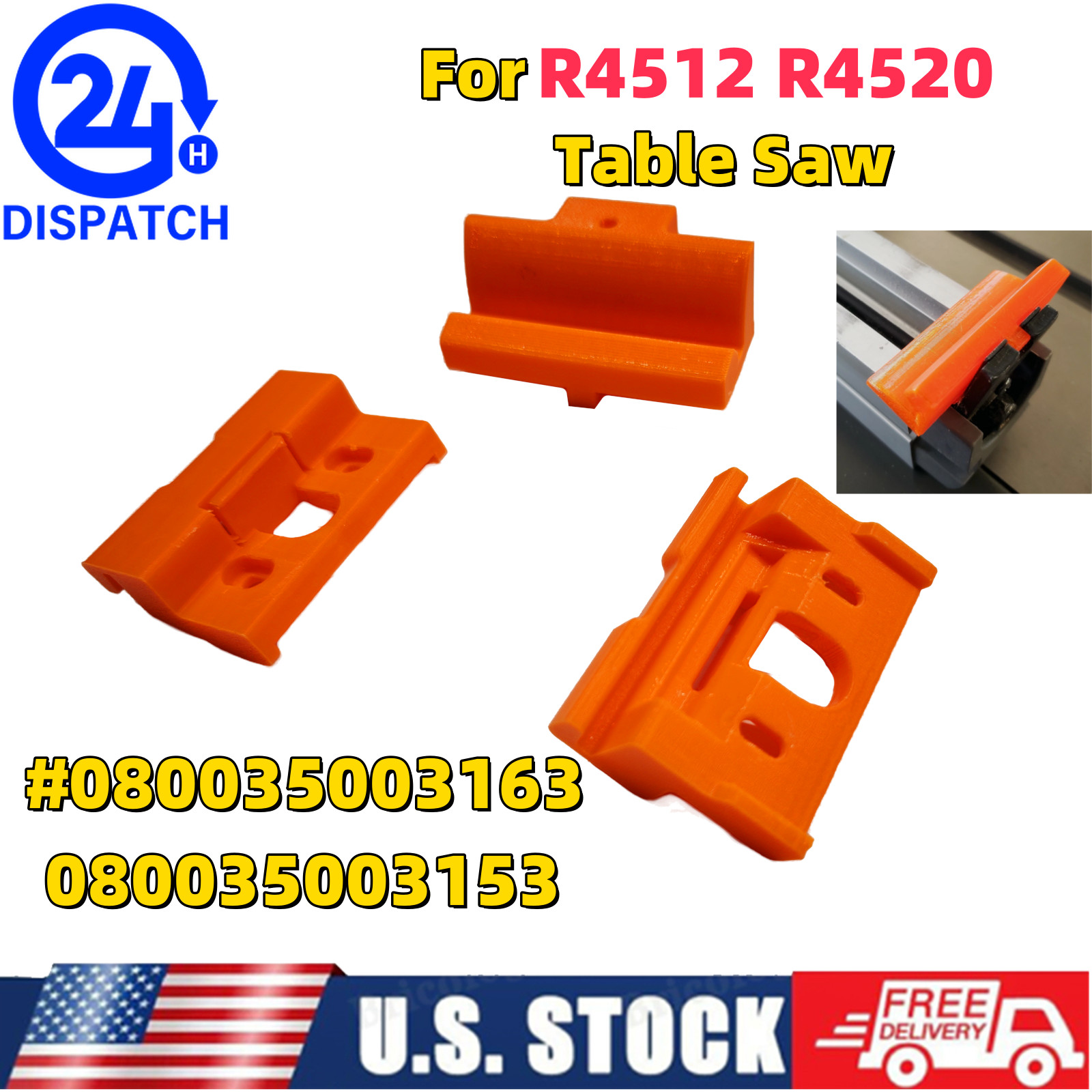 For R4512 / R4520 Table Saw Fence Rail Guide / Slider Upgrade / Mod/ Fix Plastic