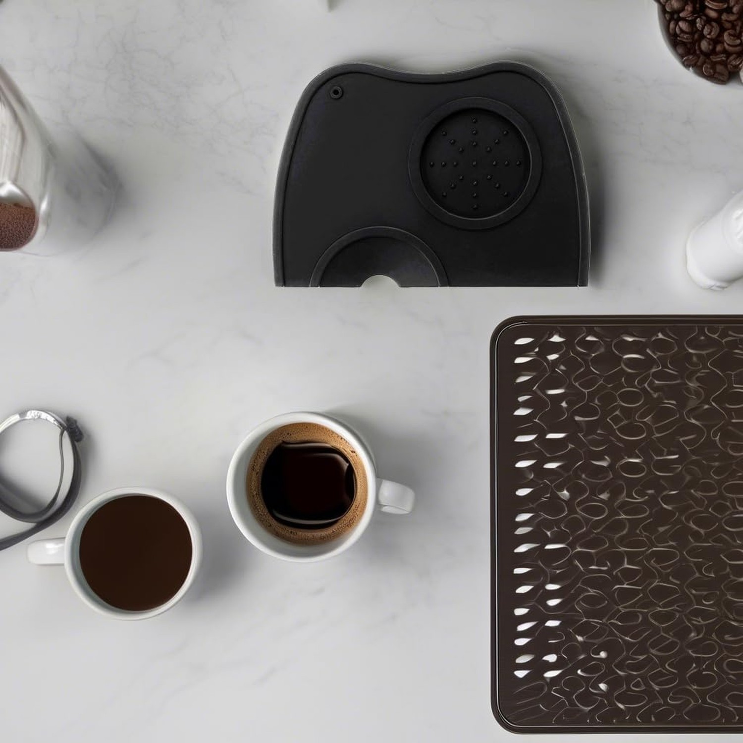 Coffee Tamper Mat Silicone Corner Tamping Mat (Medium) Medium