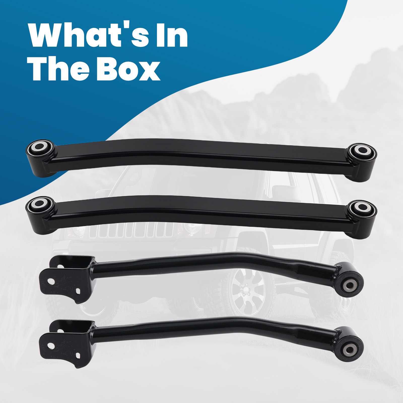 Front Upper & Lower Control Arms for 2020-2023 Jeep Gladiator 2018-2023 Wrangler