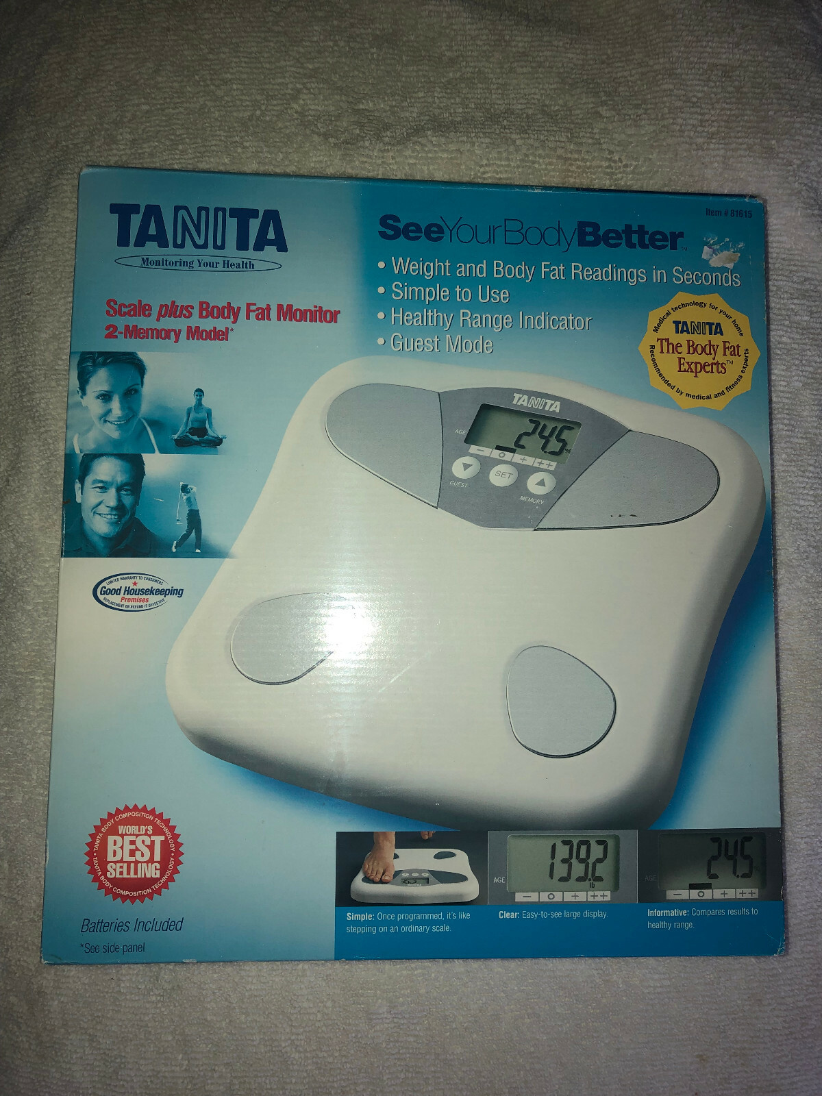 TANITA BODY FAT MONITOR ITEM 81615 FAT MONITOR 2202/UM-016 NEW IN BOX