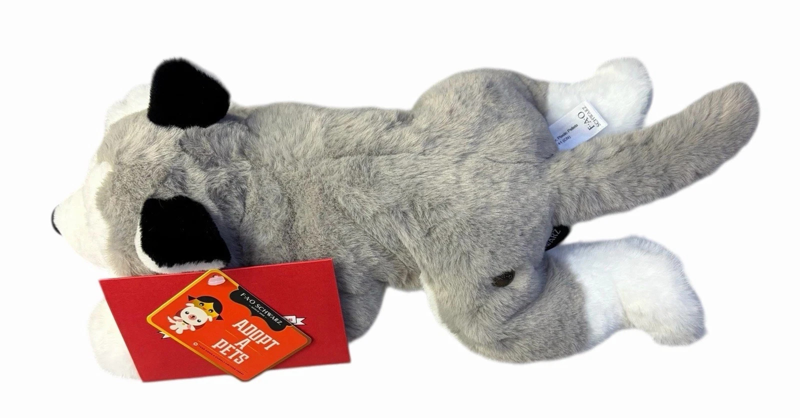 FAO Schwarz Adopt-A-Pet Husky Dog 15” Blue Eyes Adoption Papers NWT's