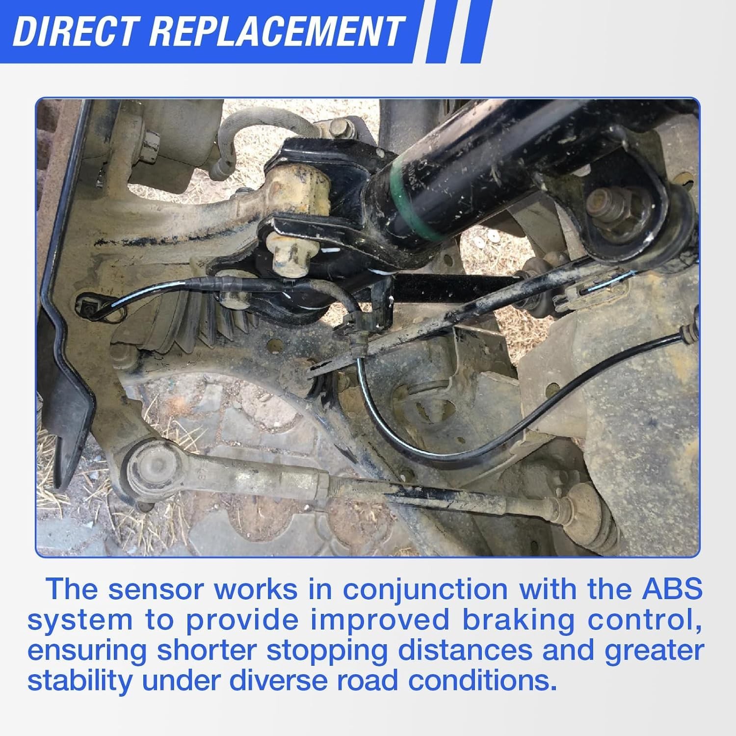 ABS Wheel Speed Sensor Front Left Right Compatible with 2003-2007 Honda Accor...