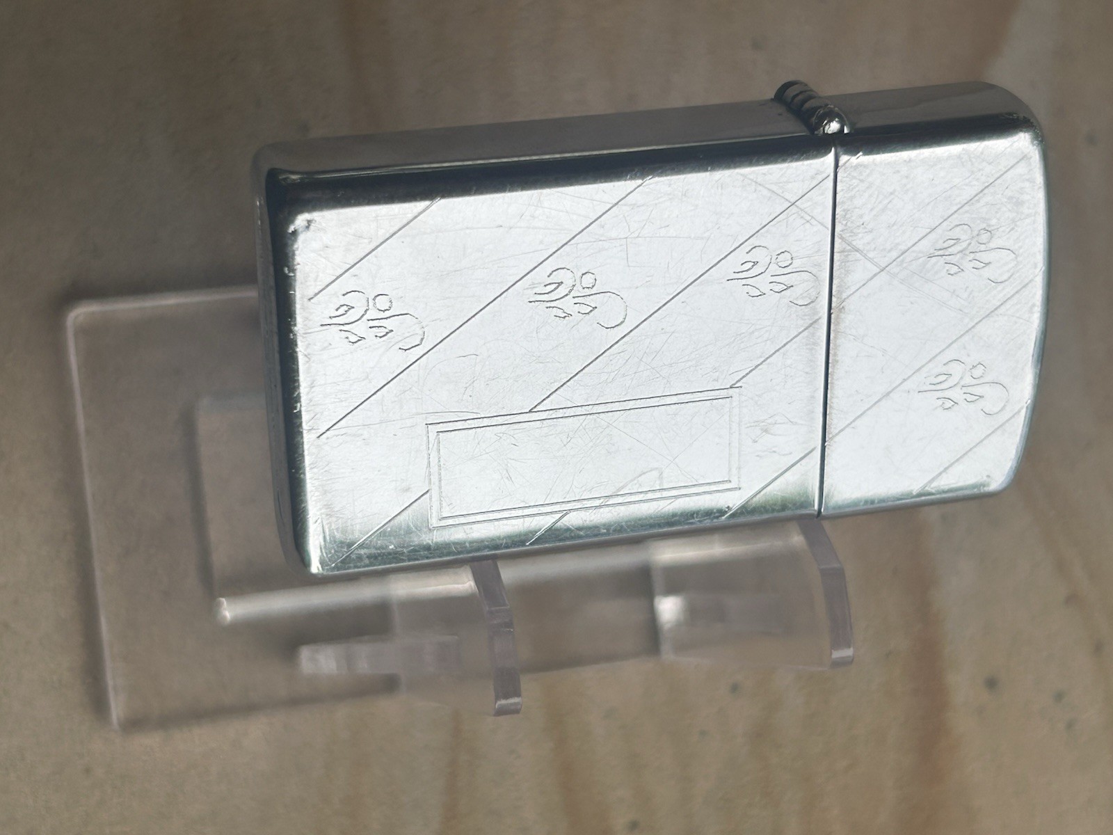 Zippo Lighter Chrome Design A-IX Used Good condition