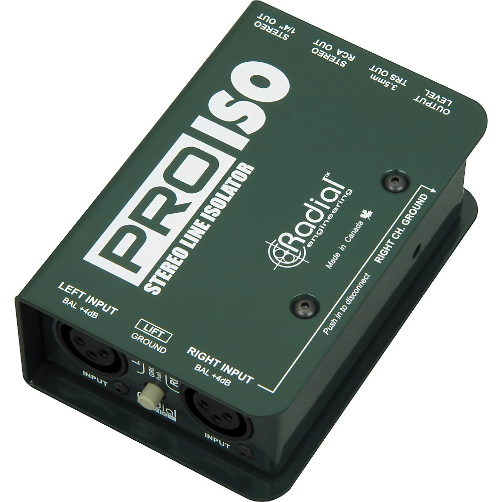 Radial Engineering PRO ISO Stereo Line Isolator +4dB/-10dB / Radial Transformer