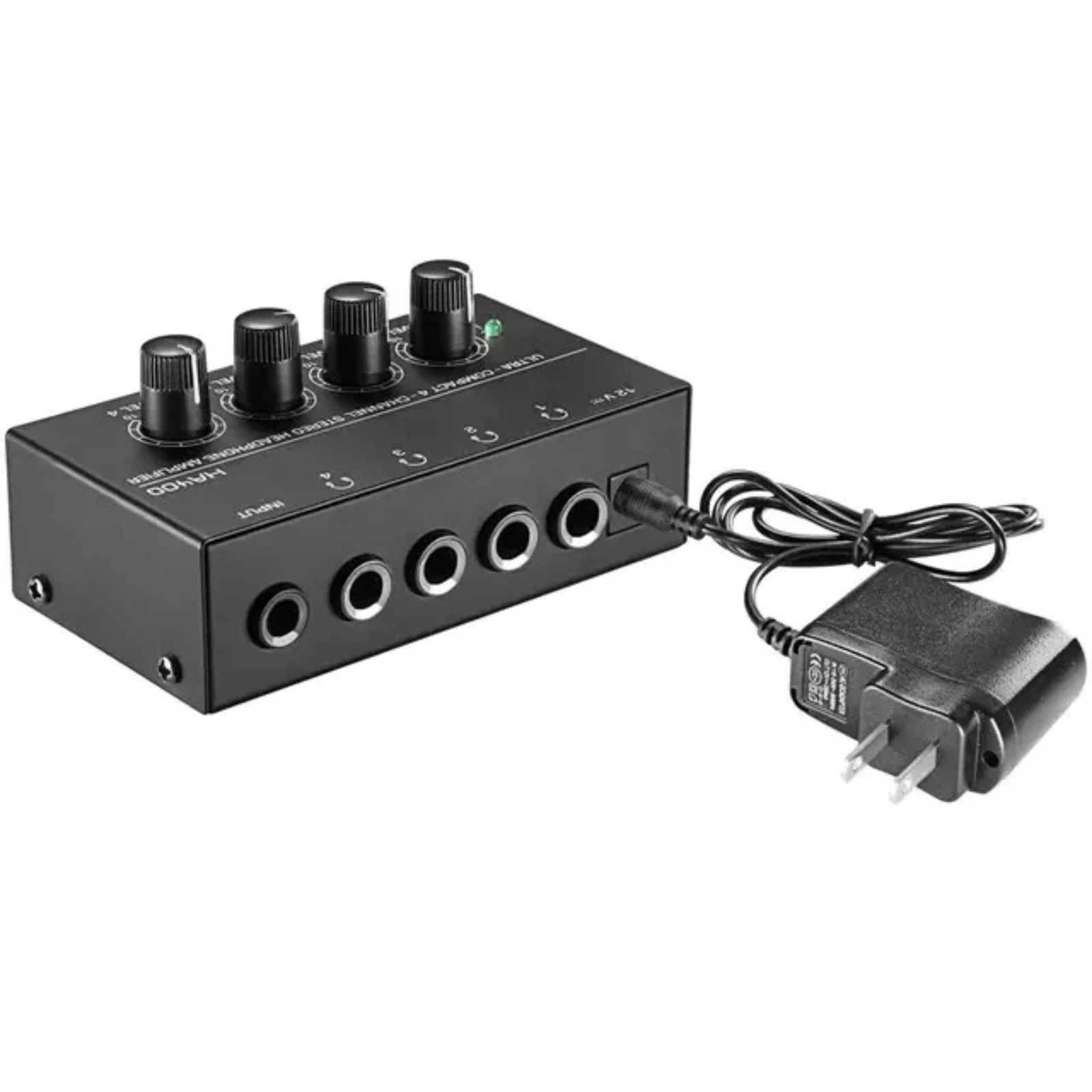 4 Channels Mini Stereo Headphone Ultra-Compact Audio Amplifier Accessories