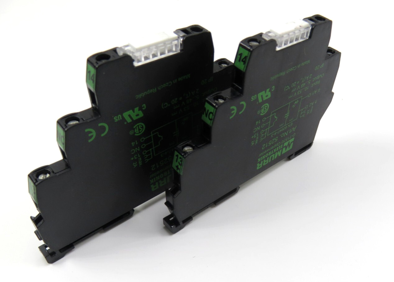 Lot of 2 Murr Elekronik 52512 OPTO-COUPLER MODULE