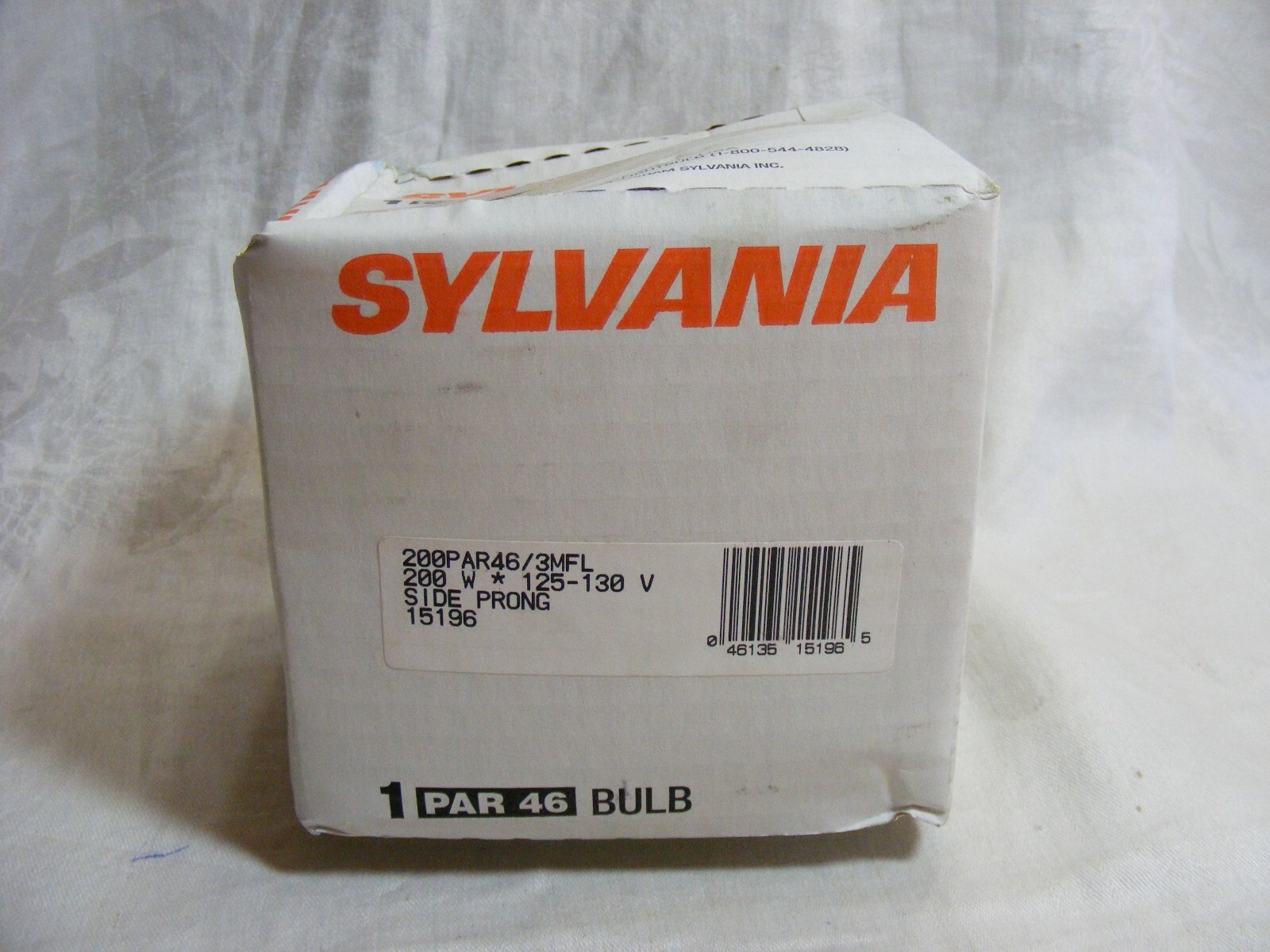 Vintage Sylvania Sealed Glass Bulb 200PAR46/3MFL 125-30V 200W Side Prong 15196
