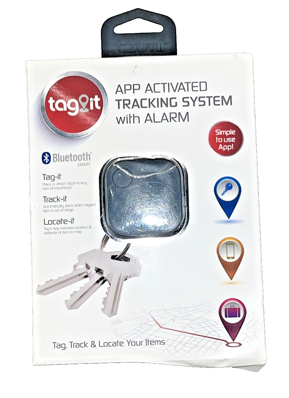 Tzumi Tag It APP Activated Tracking System With Alarm Locator Tracker Bluetooth