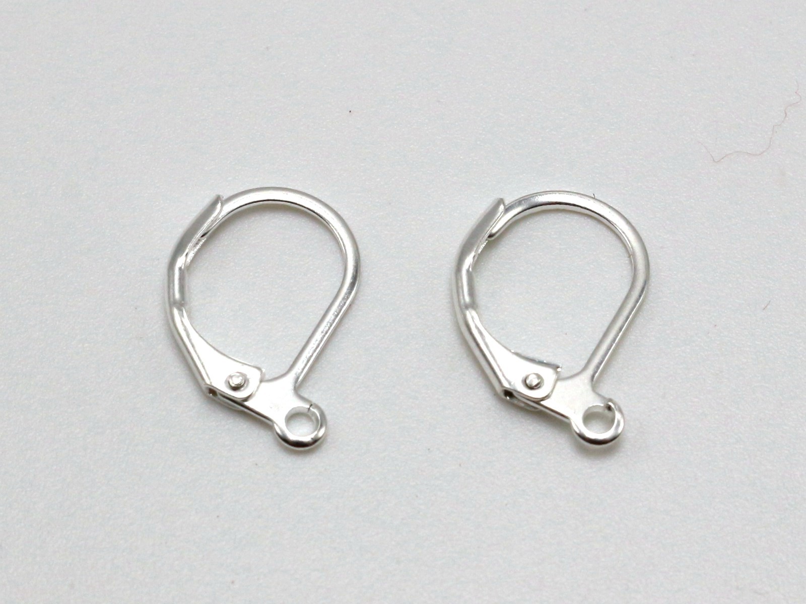 100 Silver Plated French Lever Back Earwire Ear Wire Earring Hook with Hoop
