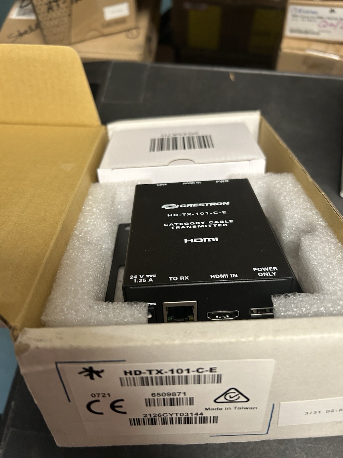 Crestron HD-TX-101-C-E 6509871 DM Lite Transmitter HDMI Extender Over CAT6 Cable