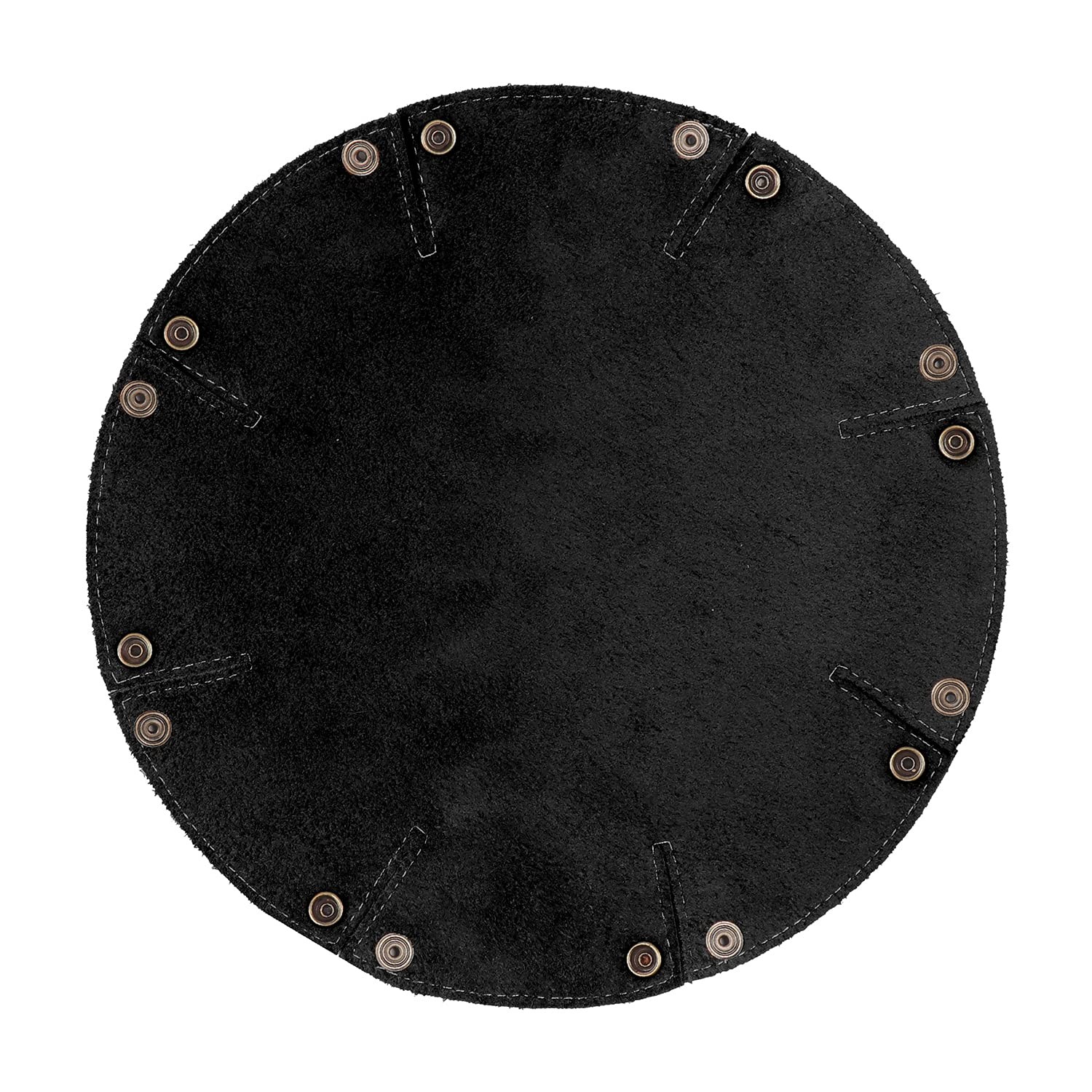Genuine Leather Round Tray Organizer - Practical Storage Box for Wallets, Wat...