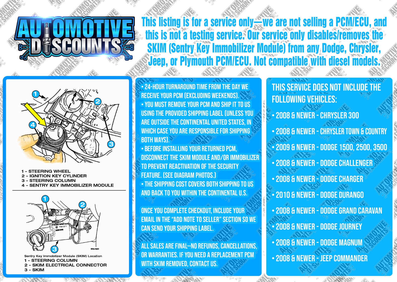 Dodge Vehicles Skim Security Immobilizer Bypass Flash Services Send & Return