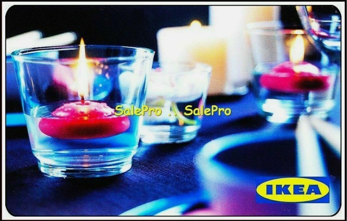 IKEA 2010 SINK HOME FURNITURE CANDLE LIGHT NIGHTS FRENCH COLLECTIBLE GIFT CARD