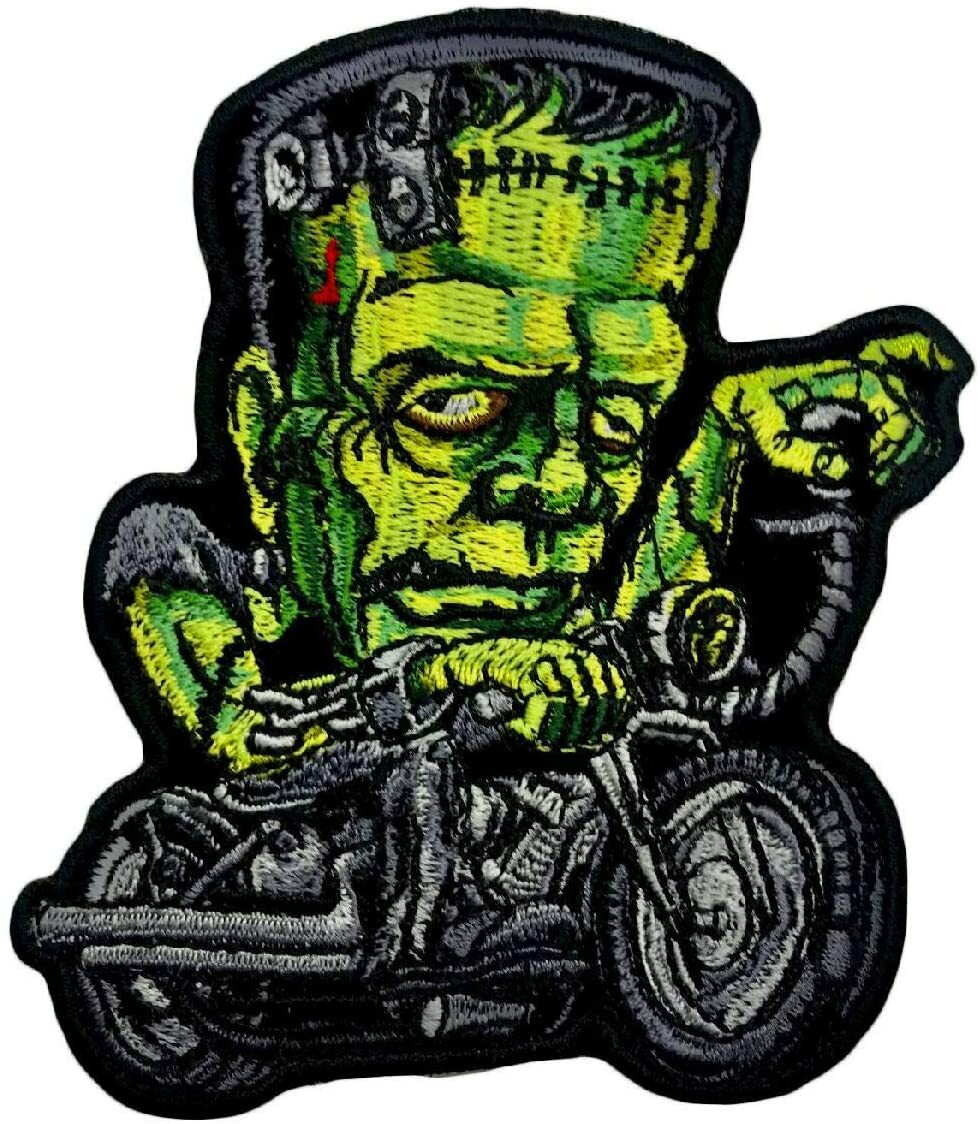 Frankenstein Frankies Sled Patch [Iron on Sew on -3.75 X 3.0 inch -FS7]