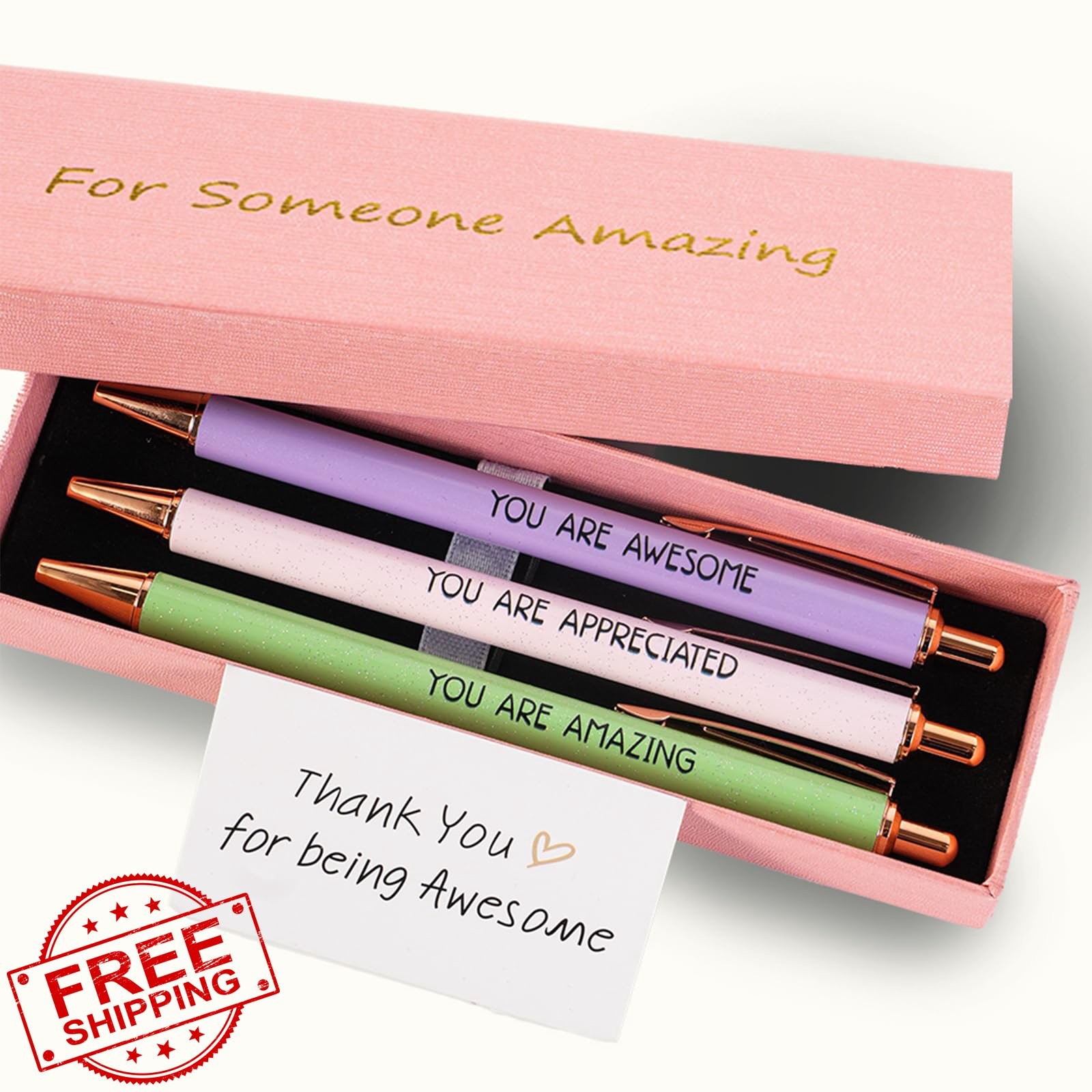 KeCee 3pk Inspirational Pens Gift Box Appreciation Coworker Nurse