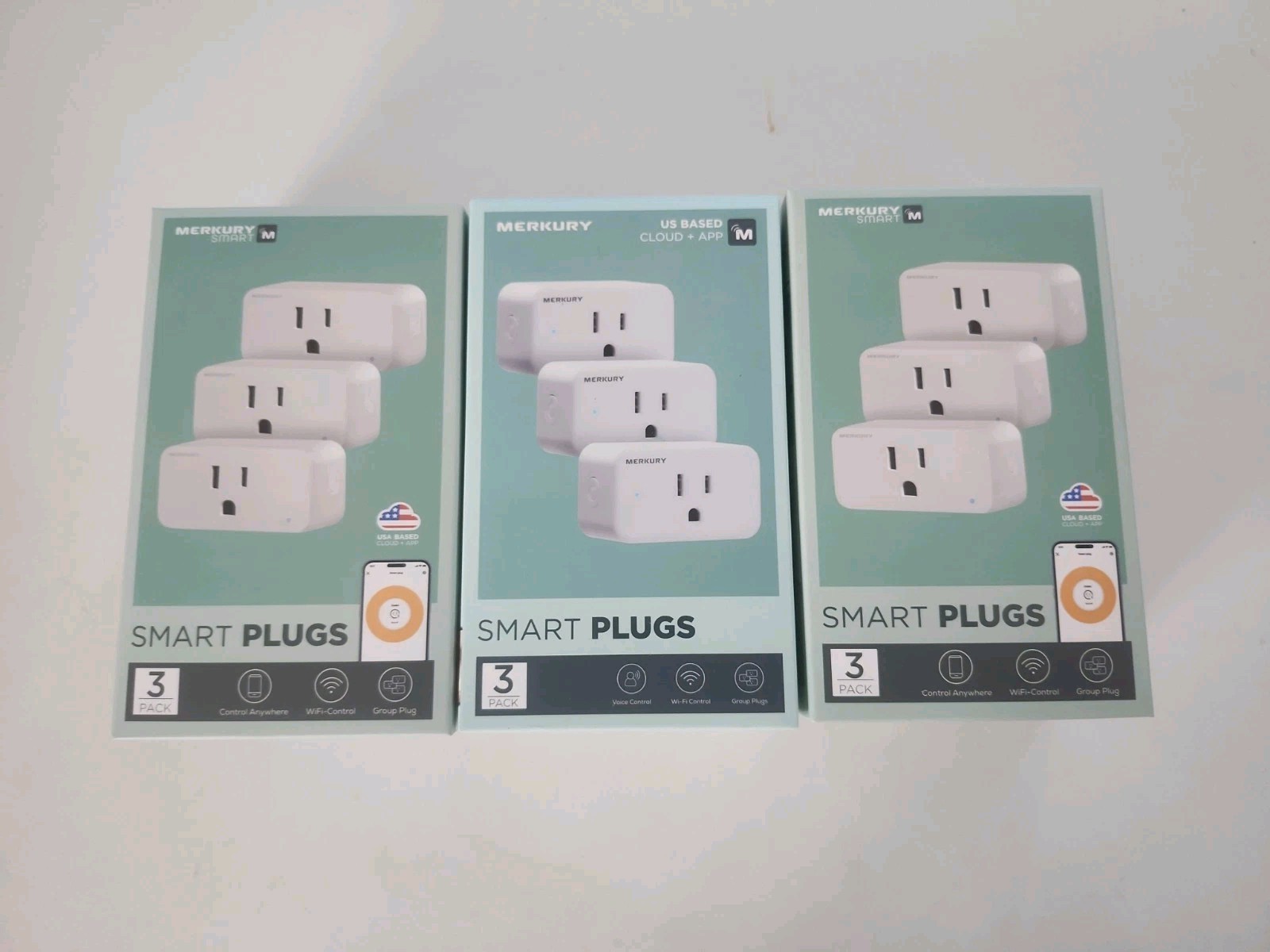 3 Merkury Smart WiFi Plug 3 Pack Voice Control Alexa Google Home MI-WM334 NEW