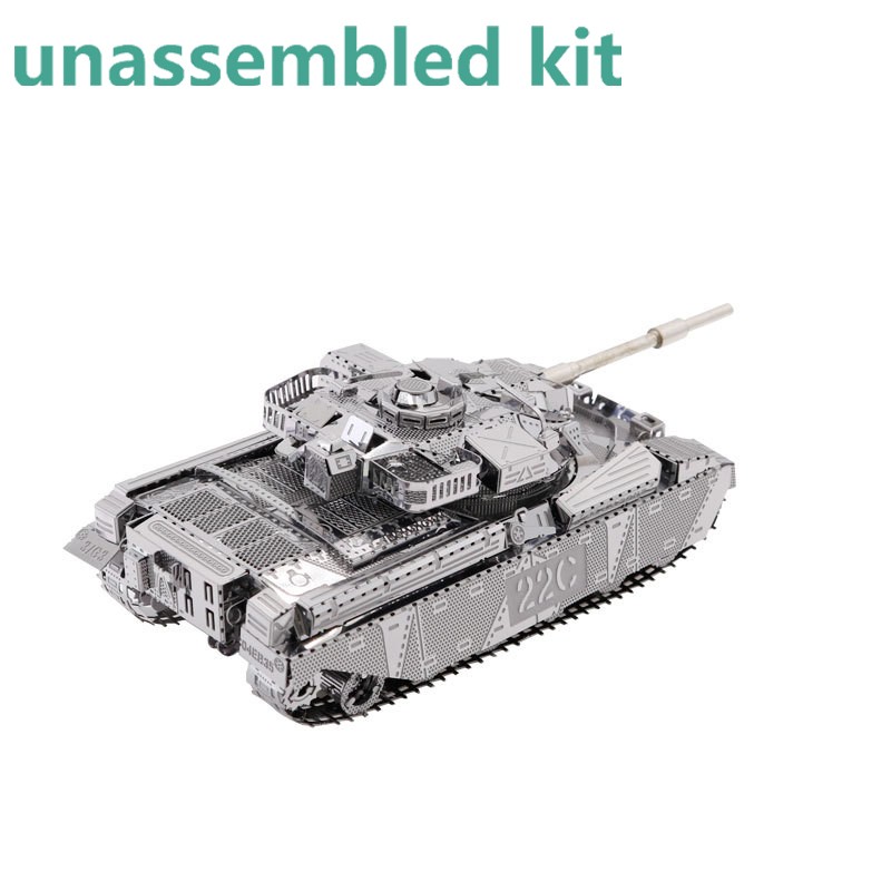 1:100 3D Metal Chief Tank MK50 Military DIY Vehicle Model Unassembled Kit