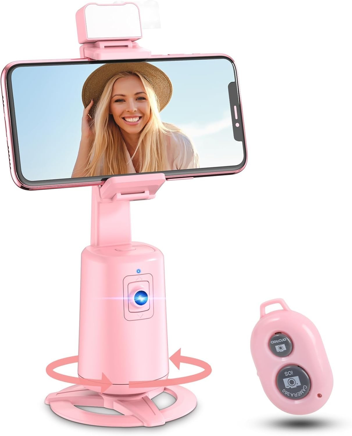 360° Auto Face Tracking Tripod: Gesture Control & Remote for Effortless Vlogging