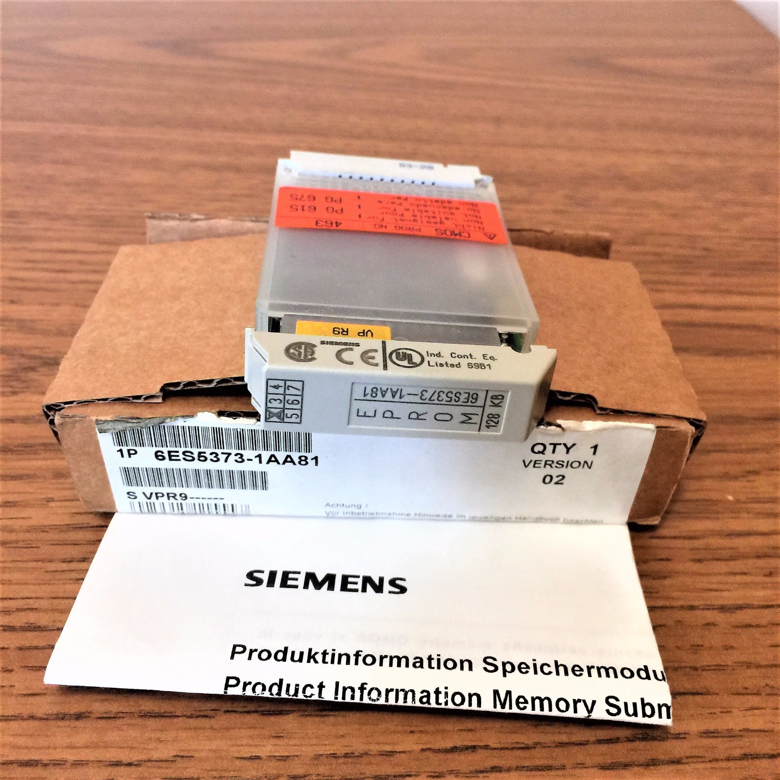 SIEMENS SIMATIC S5 / 6ES5373-1AA81 128KB EPROM 373 MEMORY MODULE